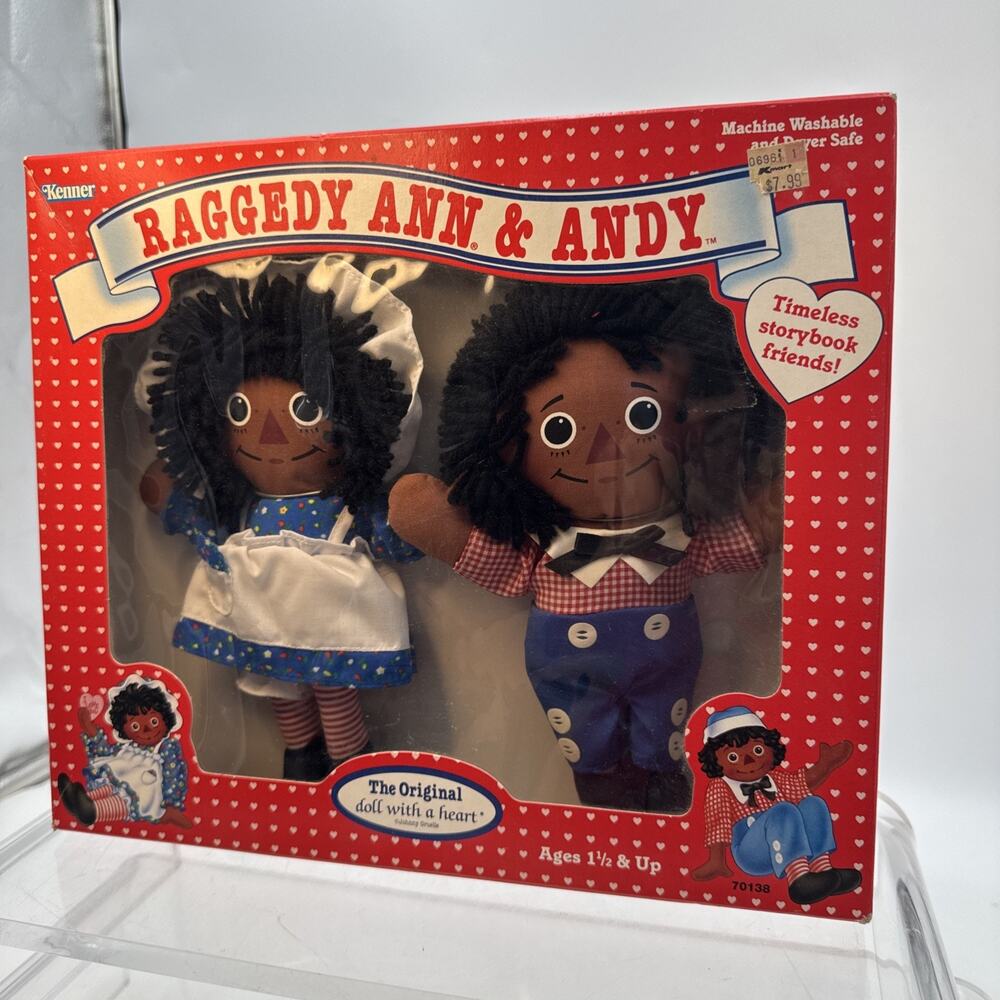 VTG 1995 Kenner Hasbro Black African American Raggedy Ann & Andy BNIB